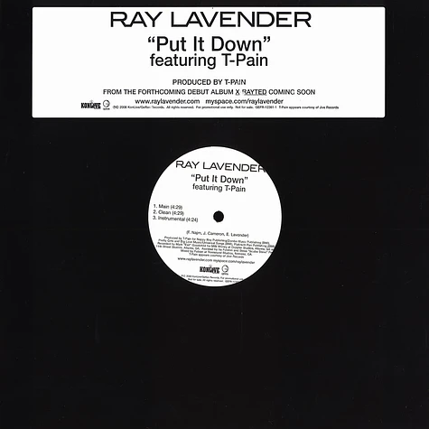 Ray Lavender - Put it down feat. T-Pain