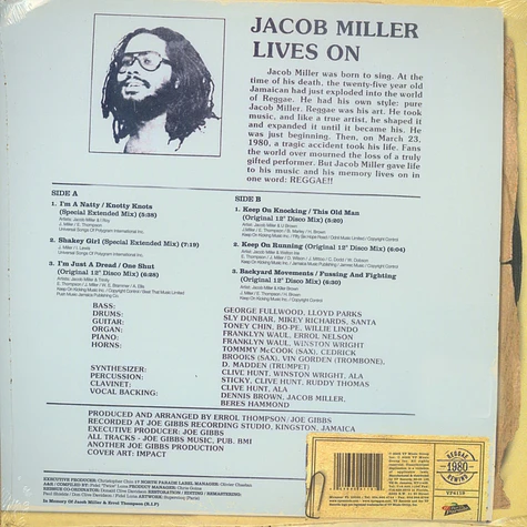 Jacob Miller - Jacob Miller lives on