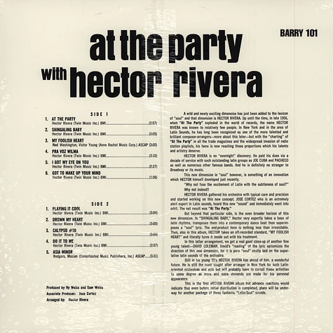 Hector Rivera - At the party with Hector Rivera
