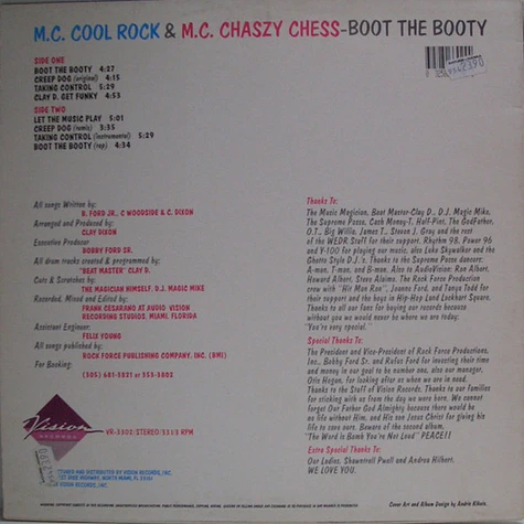 MC Cool Rock & MC Chaszy Chess - Boot The Booty