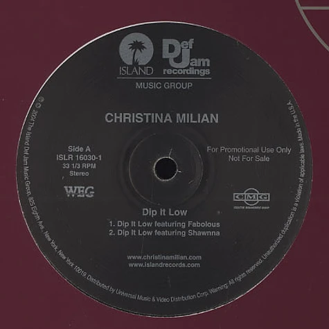 Christina Milian - Dip it low feat. Fabolous