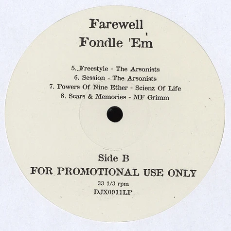 Bobbito presents - Farewell Fondle Em