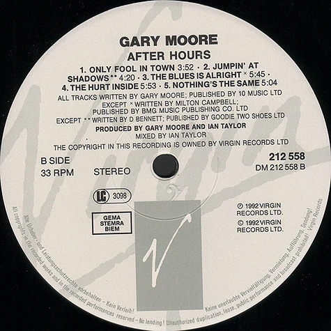 Gary Moore - After Hours