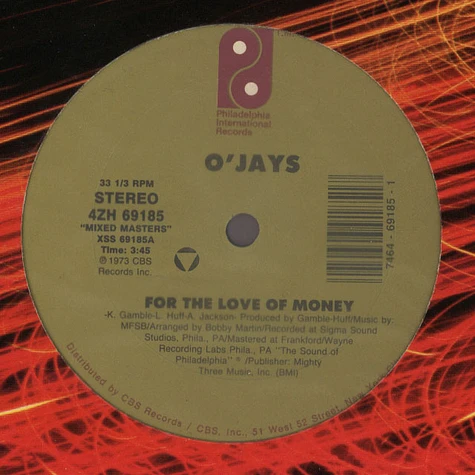 The O'Jays - For The Love Of Money / Back Stabbers