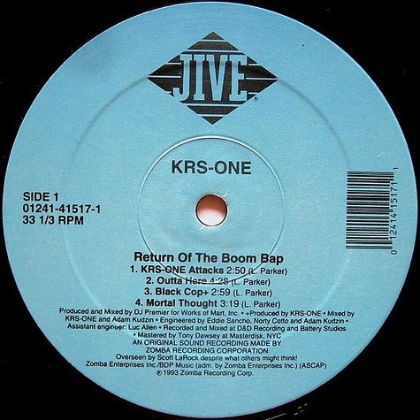 KRS-One - Return Of The Boom Bap
