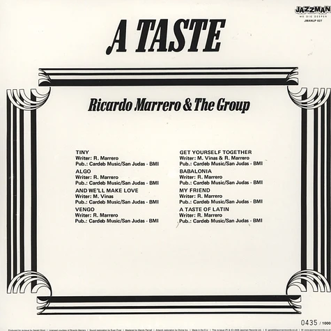 Ricardo Marrero & The Group - A Taste