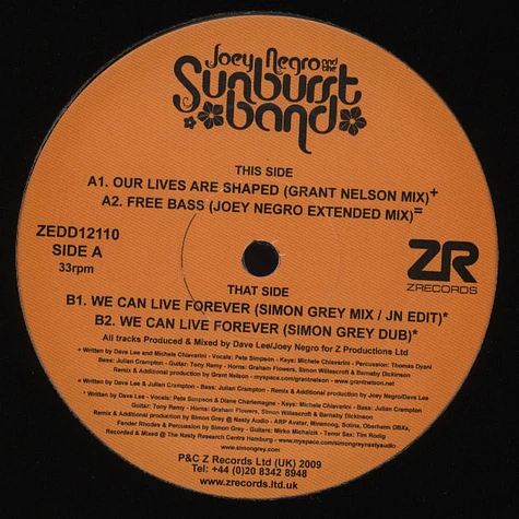 Joey Negro & The Sunburst Band - Our Lives Are Shaped EP