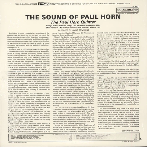 Paul Horn - The Sound Of Paul Horn
