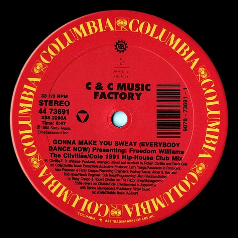 C + C Music Factory Presenting Freedom Williams - Gonna Make You Sweat (Everybody Dance Now) (1991 Remix)