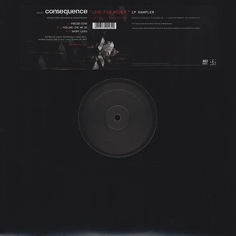 Consequence - Live For Never LP Sampler