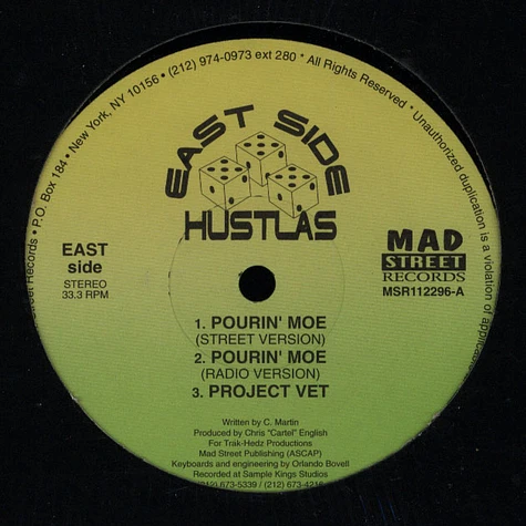 East Side Hustlas - Pourin' Moe / Project Vet / Places, Diamonds & Oasis