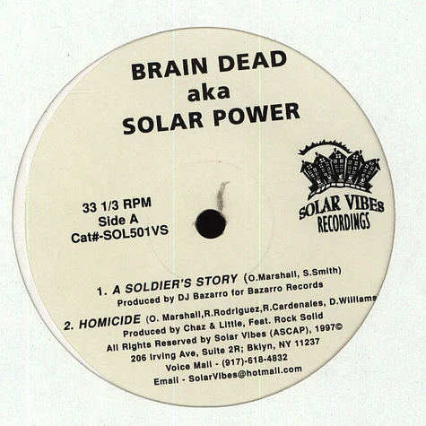 Brain Dead aka Solar Power - A Soldiers Story