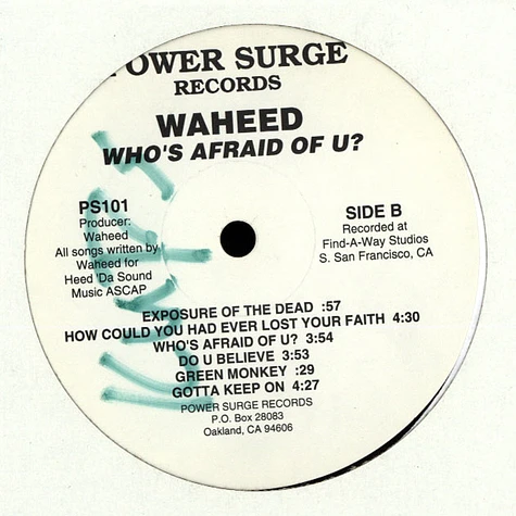 Waheed - Who's Afraid Of U?