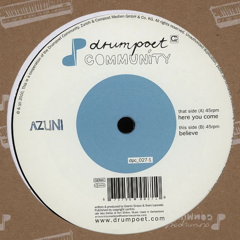Azuni - Here You Come EP