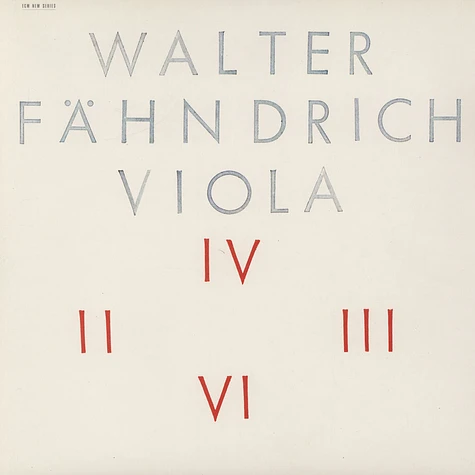 Walter Fähndrich - Viola