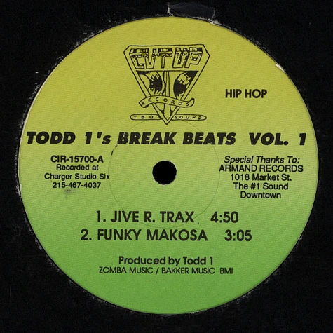 Todd 1 - Todd 1's Break Beats Vol. 1