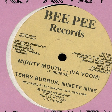 Terry Burrus, Ninety Nine - Mighty Mouth - (Va Voom)