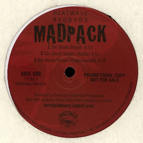 Mad Pack - Six Souls Singin