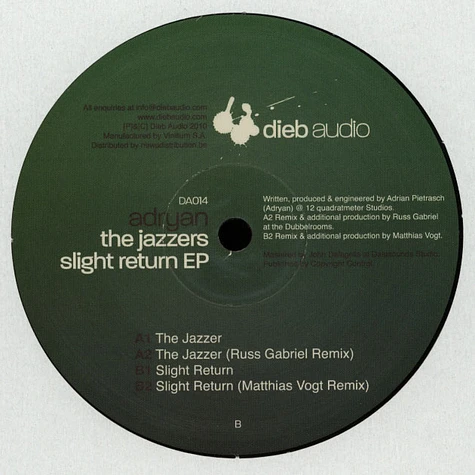 Adryan - The Jazzers Slight Return EP incl. Russ Gabriel Remix