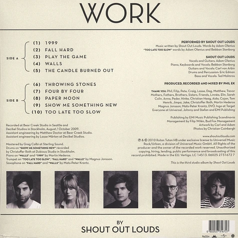 Shout Out Louds - Work