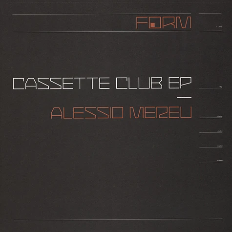 Alessio Mereu - Cassette Club EP