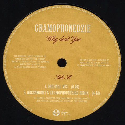 Gramophonedzie - Why Don't You