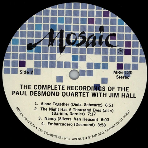 The Paul Desmond Quartet - The Complete Recordings Of The Paul Desmond Quartet With Jim Hall