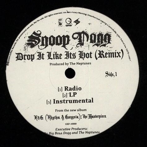 Snoop Dogg - Drop it like its hot remix