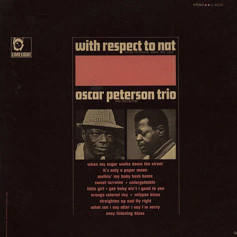 The Oscar Peterson Trio - With Respect To Nat