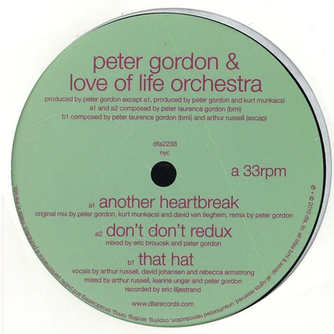 Peter Gordon And The Love Of Life Orchestra - Another Heartbreak