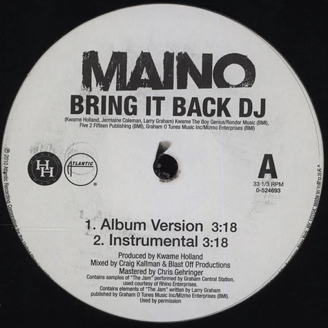 Maino - Bring It Back DJ
