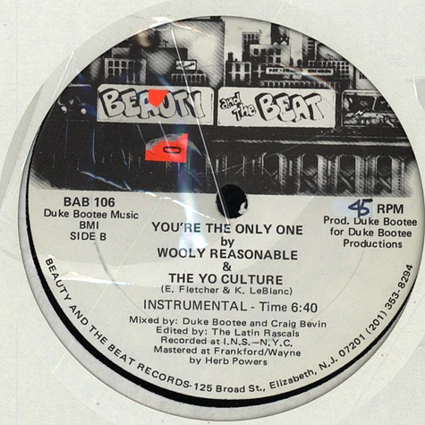 Wooly Reasonable & The Yo Culture - You're The Only One