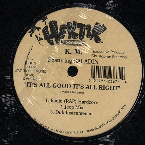 K.M. - It's all good it's all right