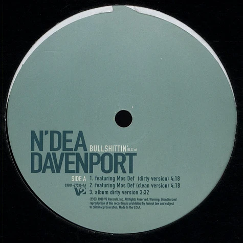 N'Dea Davenport - Bullshittin' feat. Mos Def