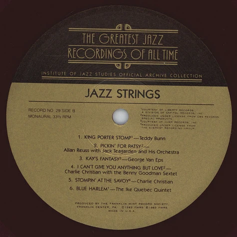 V.A. - The Greatest Jazz Recordings Of All Time - Jazz Strings