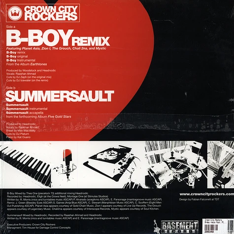 Crown City Rockers - B-Boy / Summersault