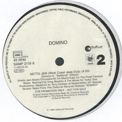 Domino - Ghetto jam (G's West Coast Jeep)