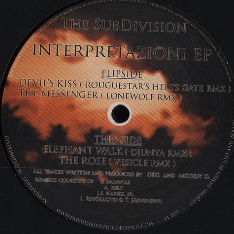 The Subdivision - Interpretazioni EP