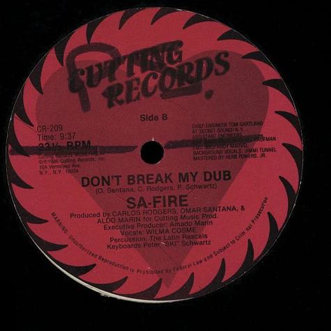 Sa-Fire - Don't Break My Heart