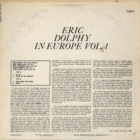 Eric Dolphy - Eric Dolphy In Europe Vol.1