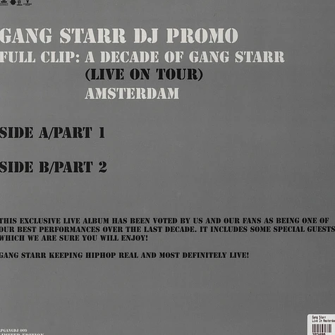 Gang Starr - Live In Amsterdam