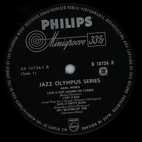 Earl Hines - Jazz Olympus Series