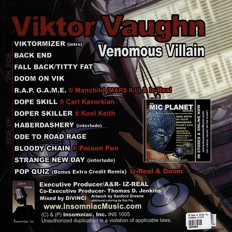 MF DOOM is Viktor Vaughn - Venomous villain