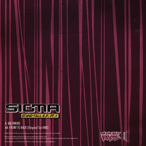 Sigma - Stand Tall EP Part 1
