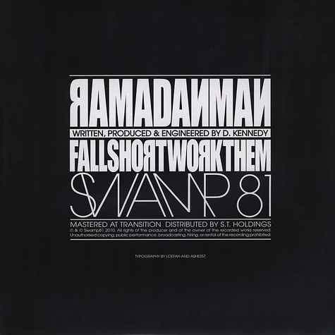 Ramadanman - Fall Short / Work Them