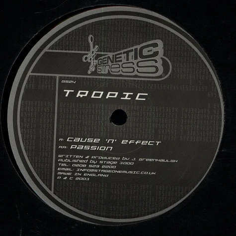Tropic - Cause 'N' Effect / Passion