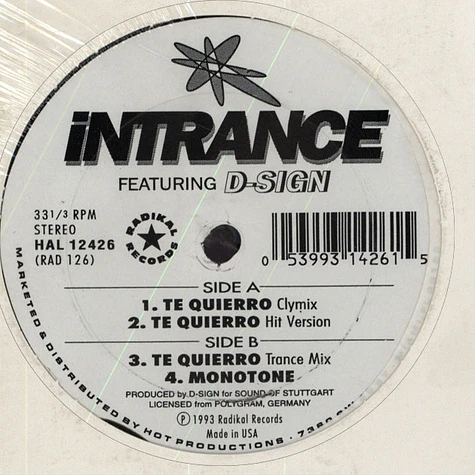 Intrance Feat. D-Sign - Te Quierro