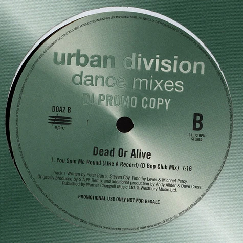Dead Or Alive - You spin me round (like a record) remix