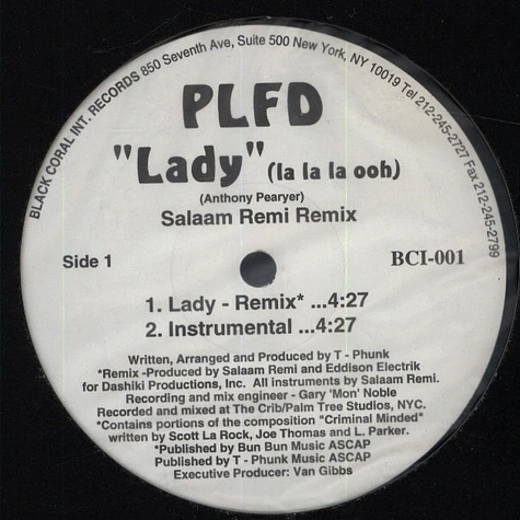 PLFD - Lady (la la la ooh) (Salaam Remi Remix)