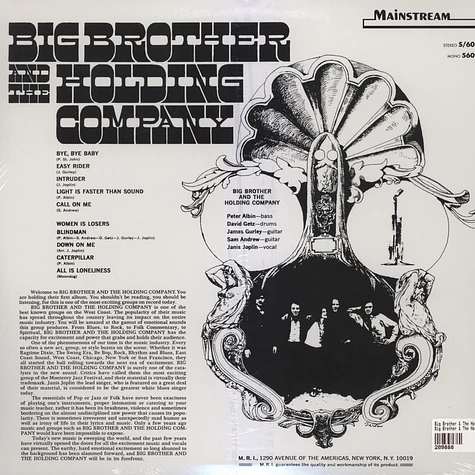 Big Brother & The Holding Company - Big Brother & The Holding Company
